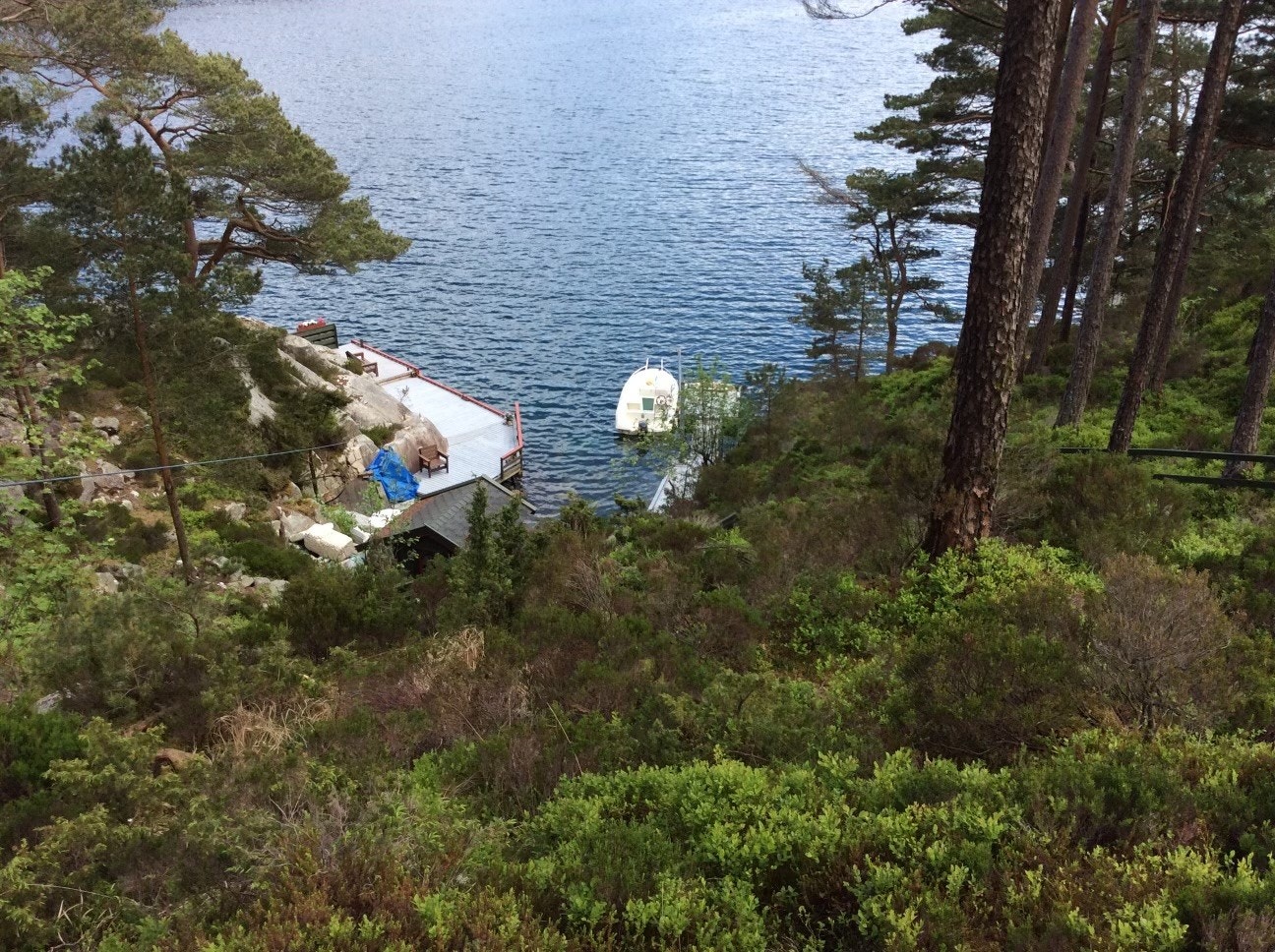 Fra hytte mot kai Galleribilde