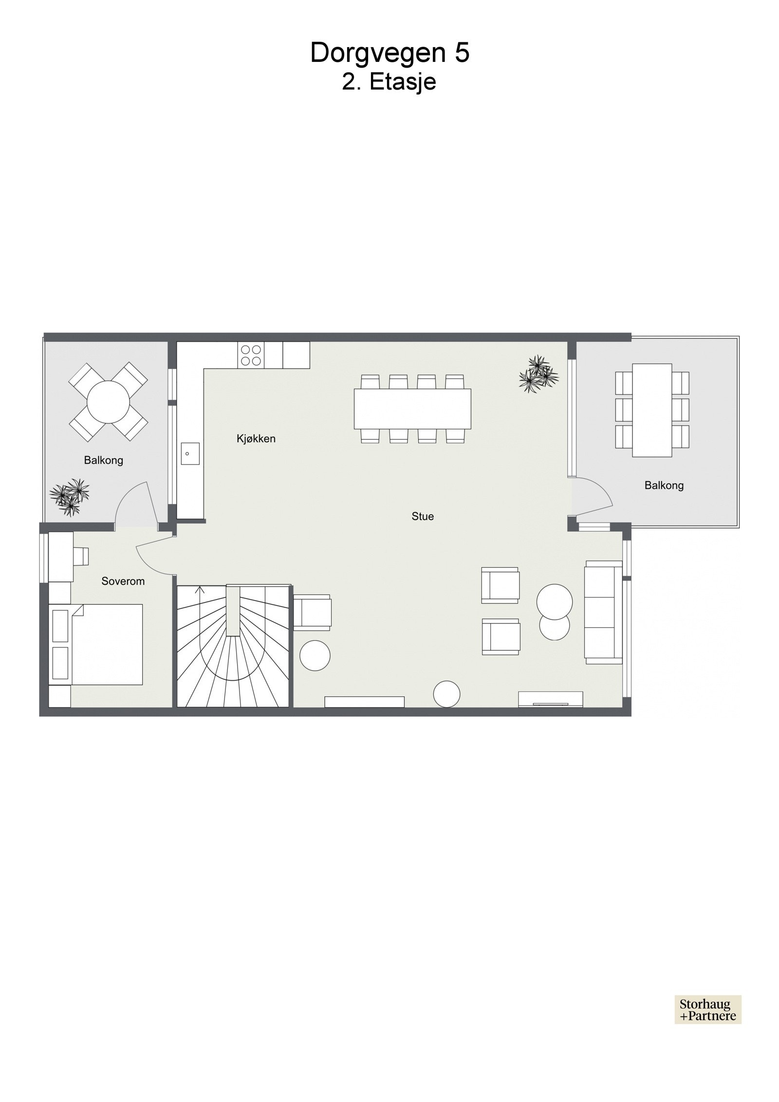 Plantegning 2. etasje Galleribilde