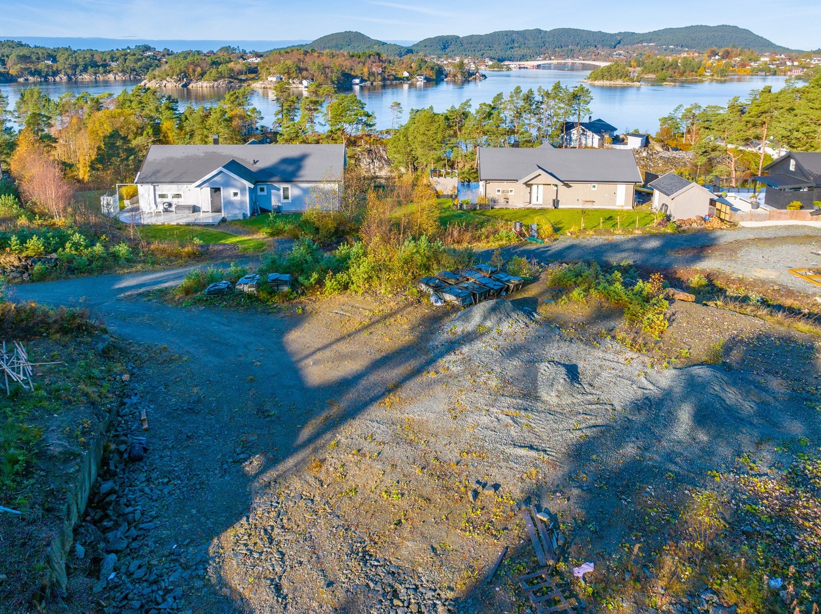 Tomten har pen utsikt. Galleribilde