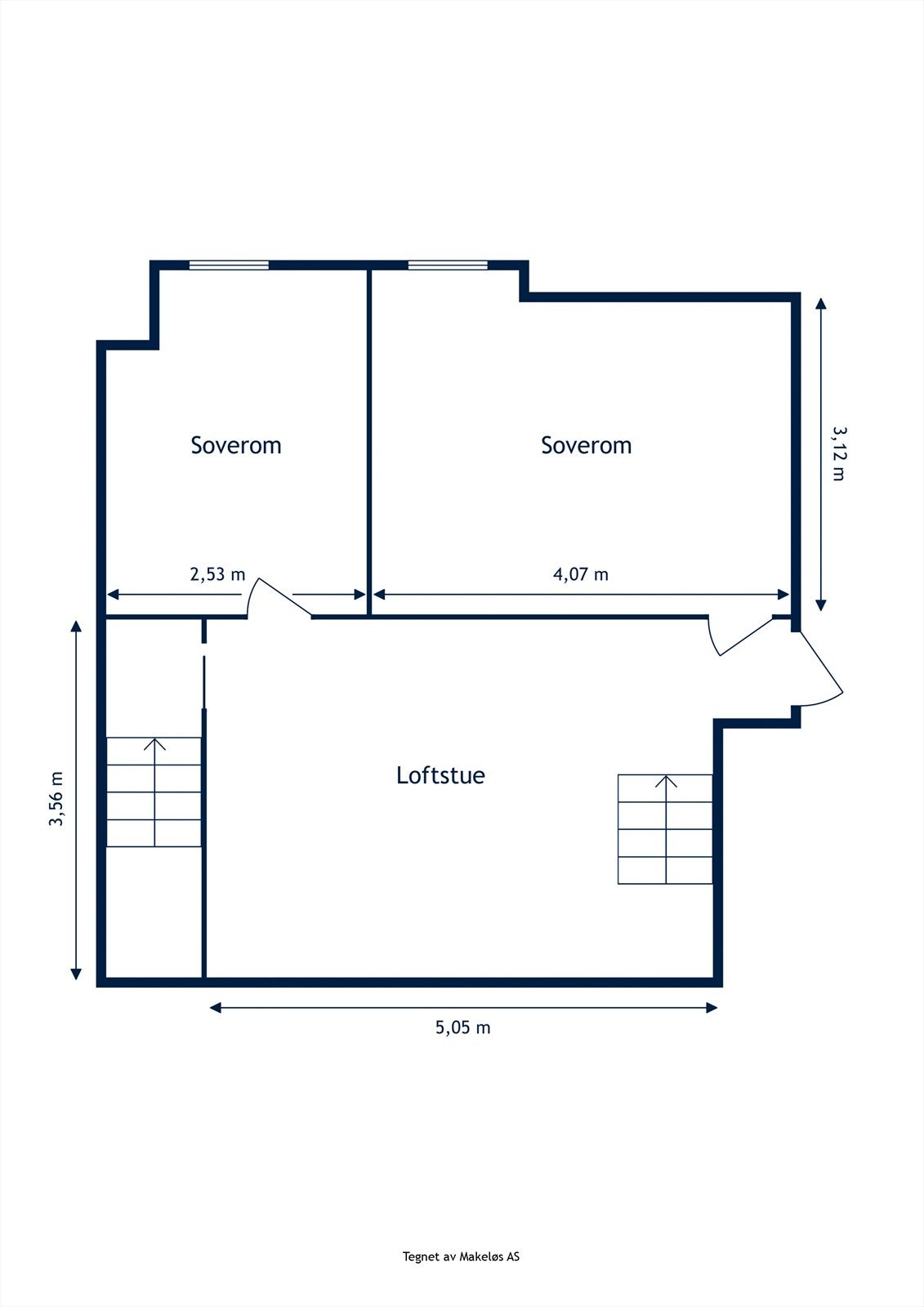 Plantegning | Loftsetasje. Galleribilde