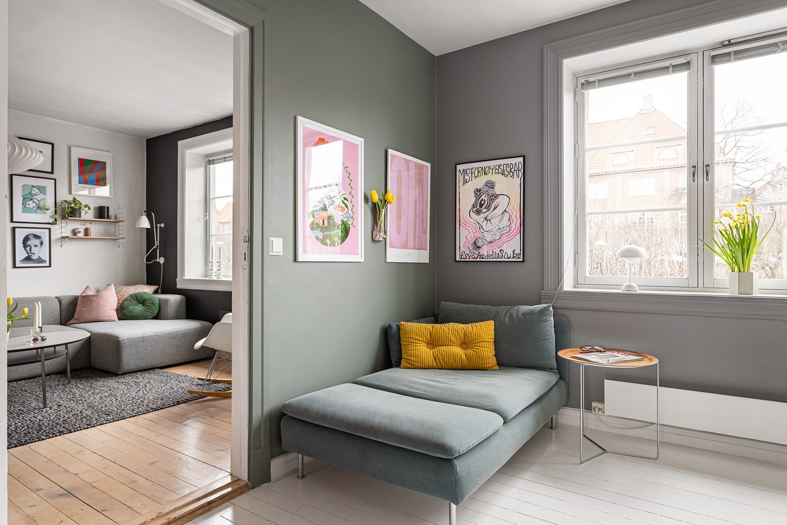 Rommene flyter godt sammen, og skaper både sosiale og skjermede soner. Galleribilde