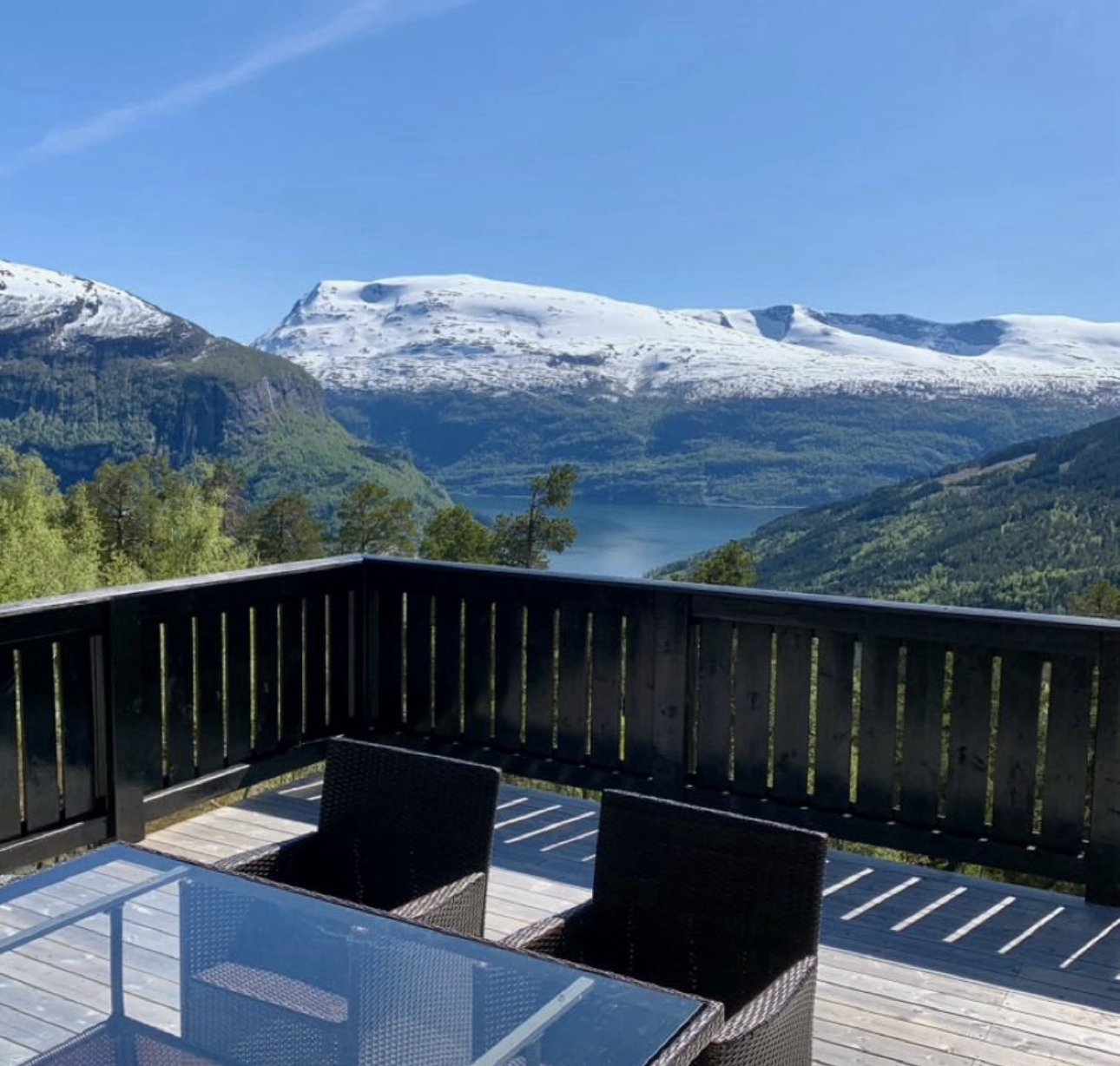 Nydelig utsikt frå terrassen Galleribilde