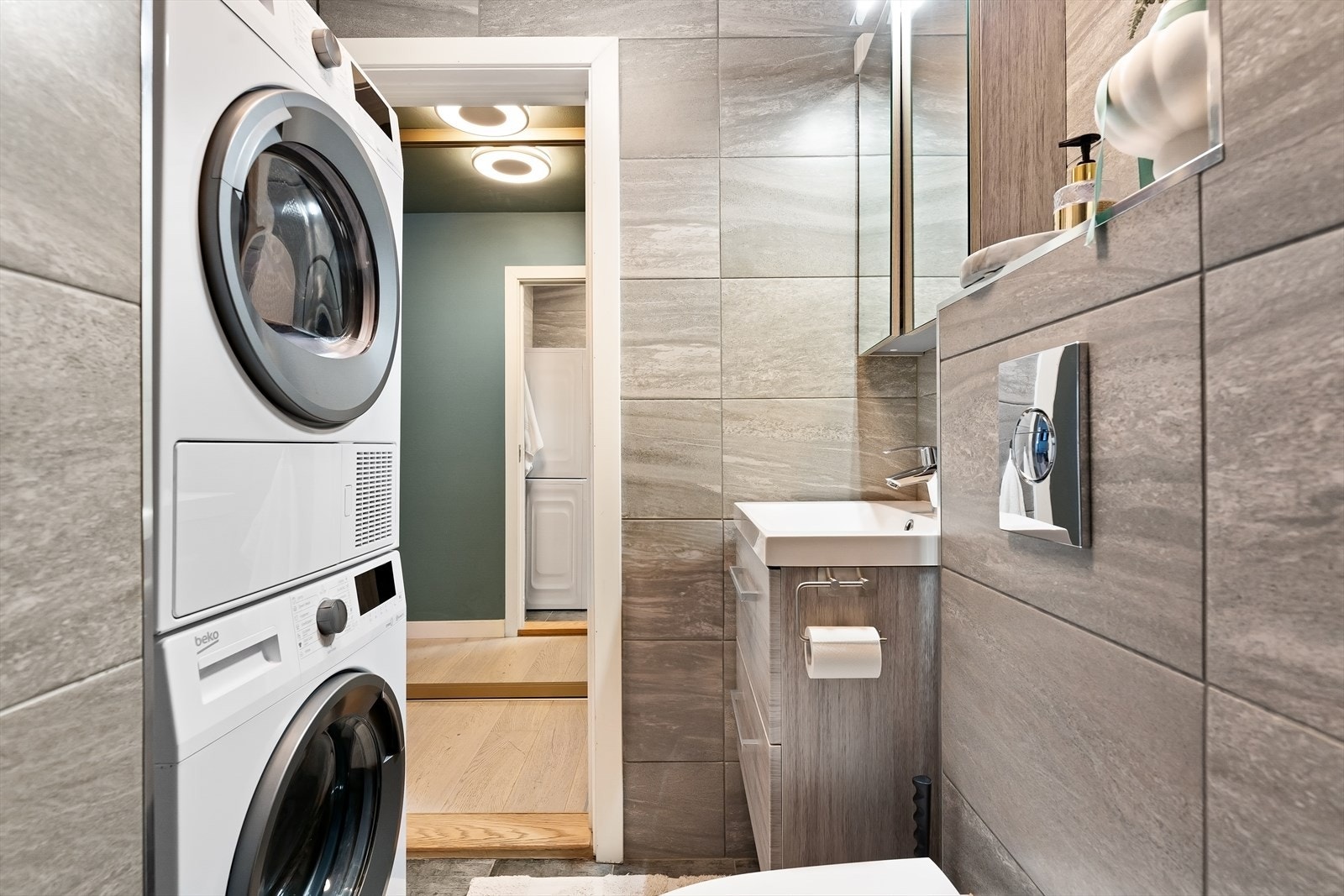 Her er det opplegg for vaskemaskin og tørketrommel Galleribilde