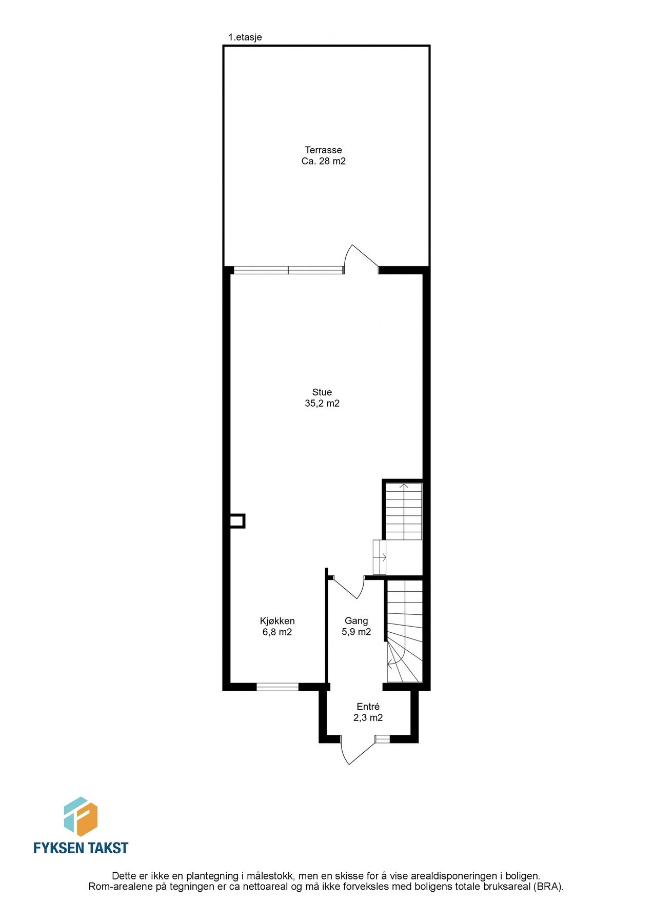 Planskisse 1. etasje Galleribilde