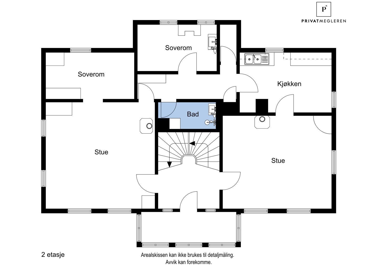 Plantegning 2. etasje Galleribilde