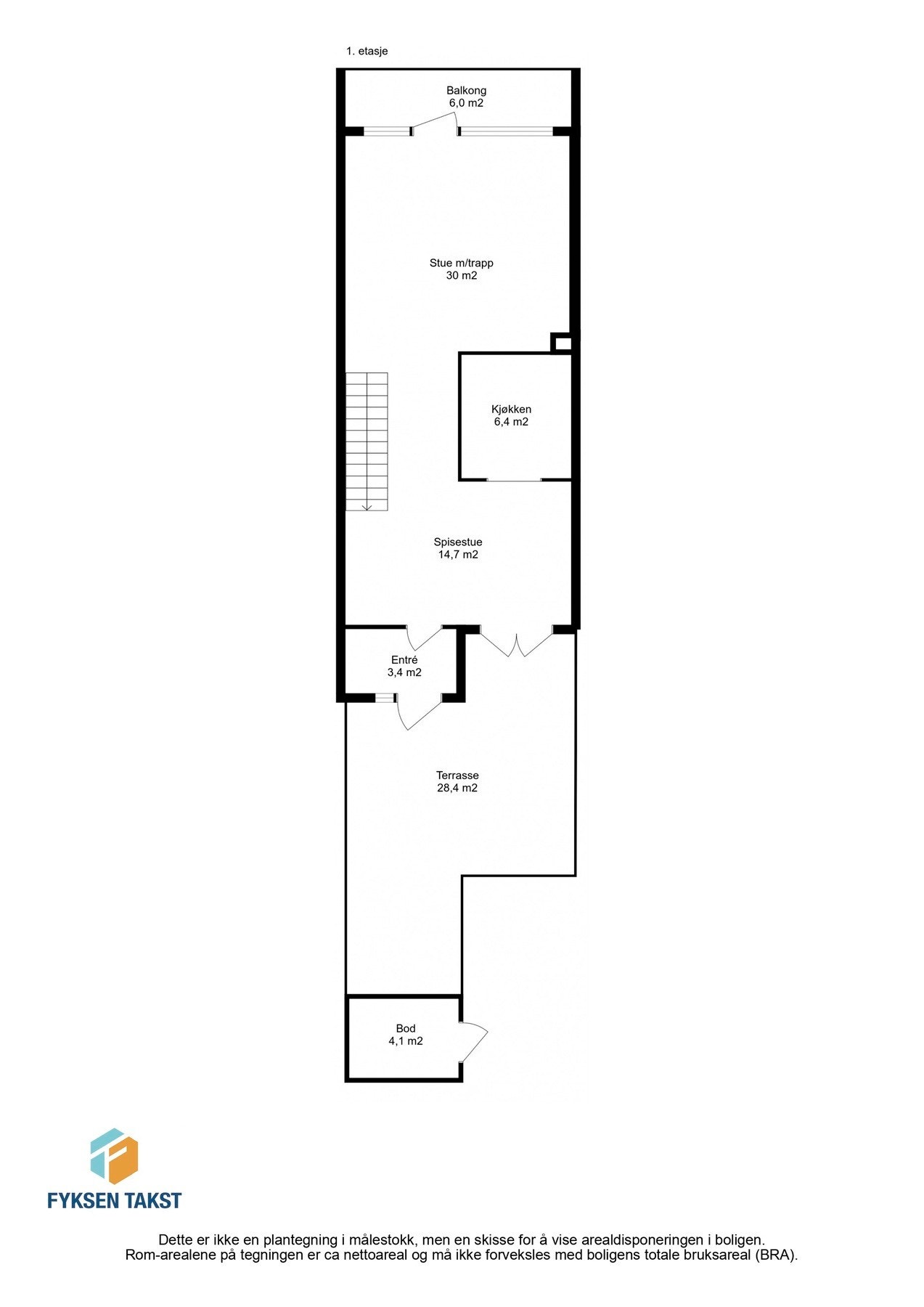 Planskisse 1. etasje. Galleribilde