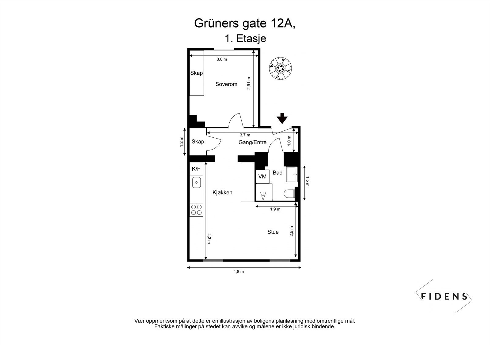 Plantegning 1. etasje. Galleribilde