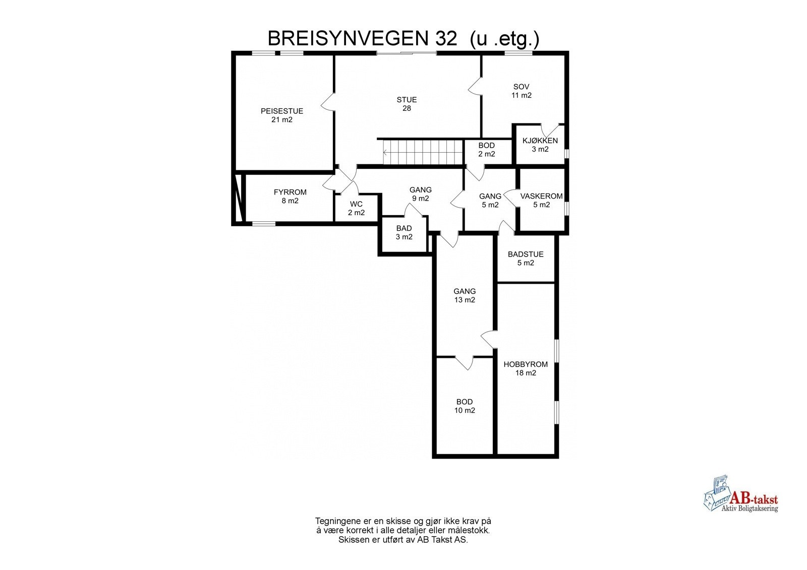 Plantegning underetasje Galleribilde