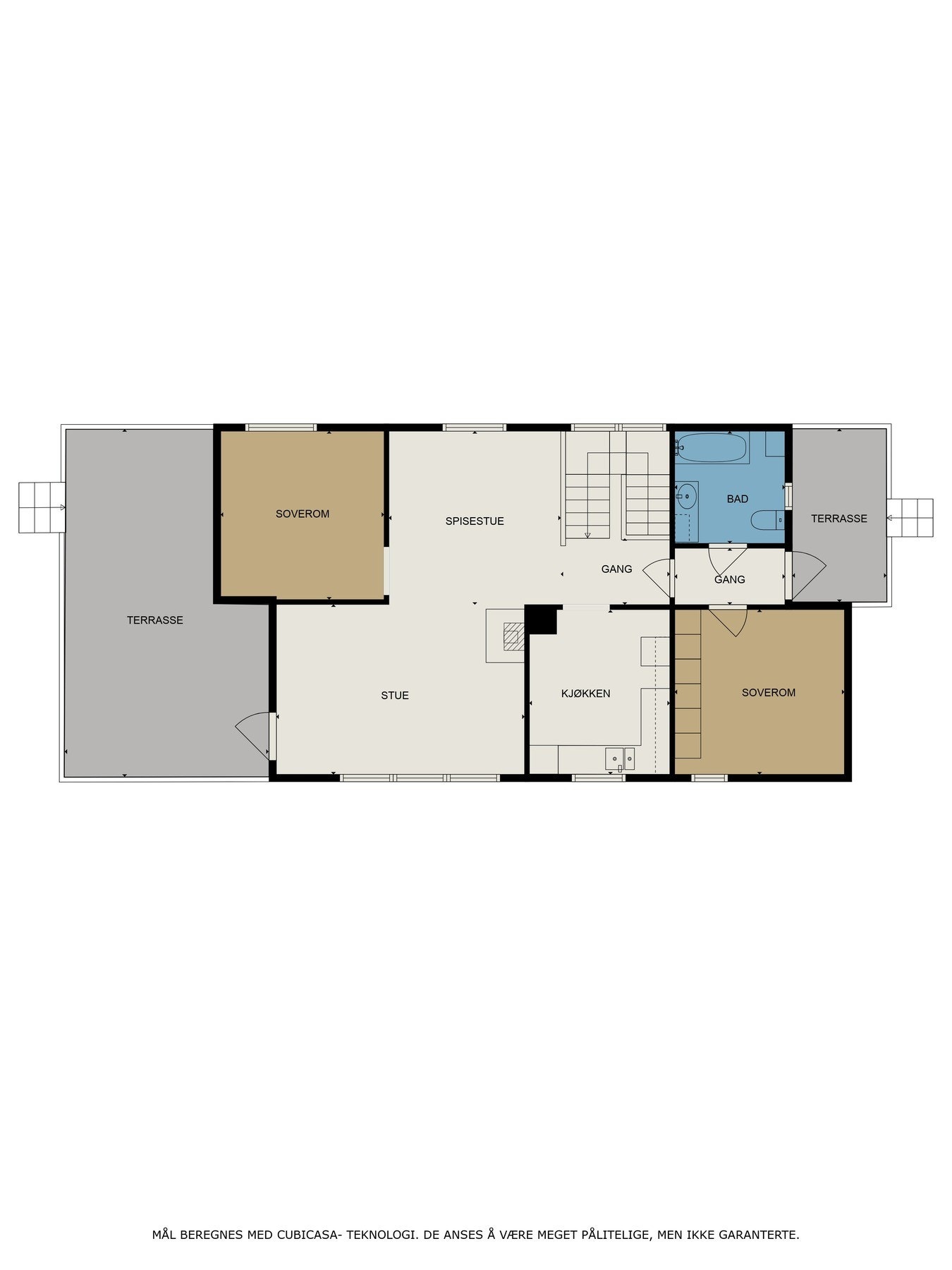 Plantegning hovedetasje. Galleribilde