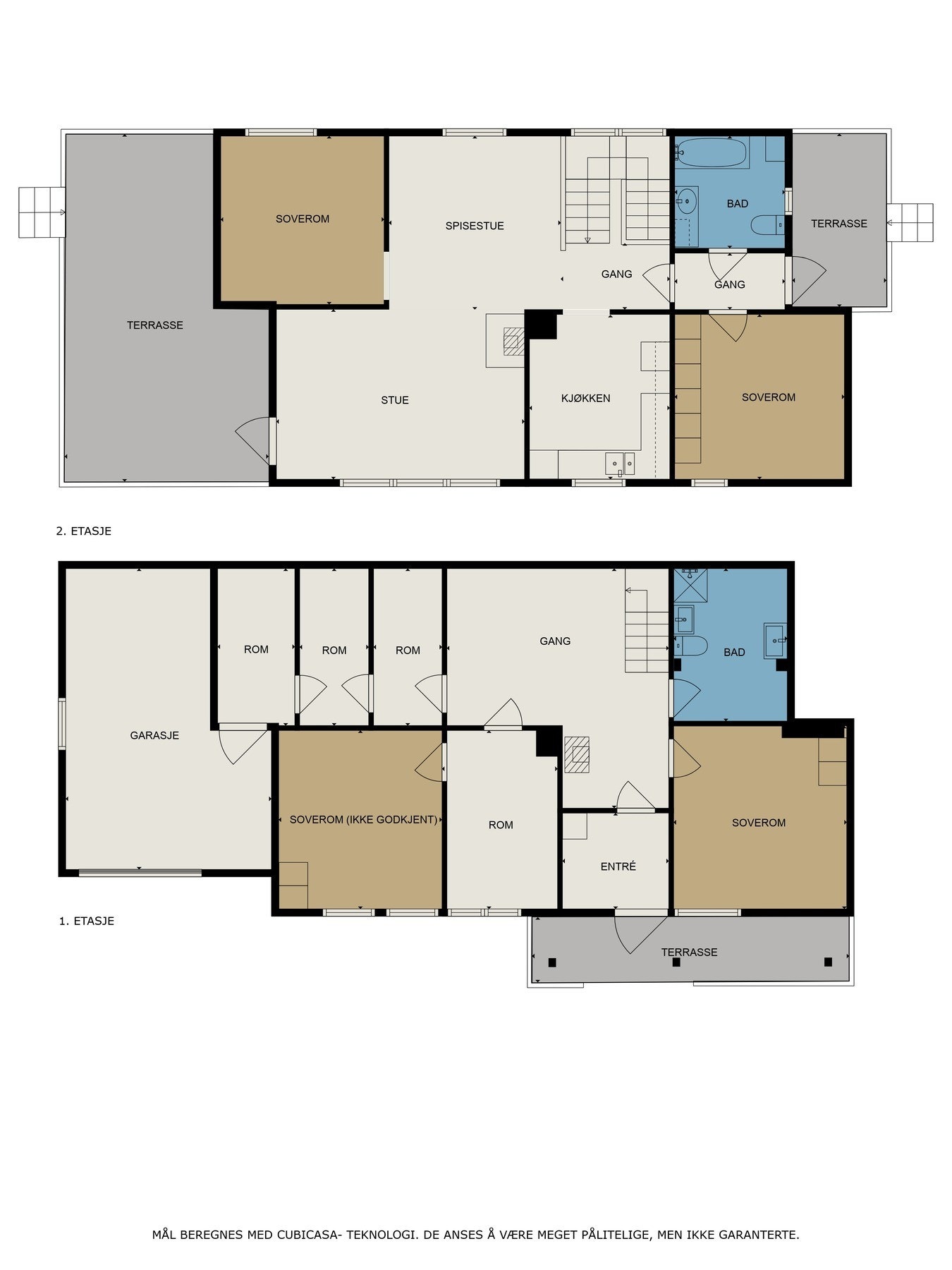 Plantegning samlet. Galleribilde