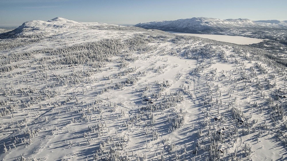 Oversiktsbilde vinter Galleribilde