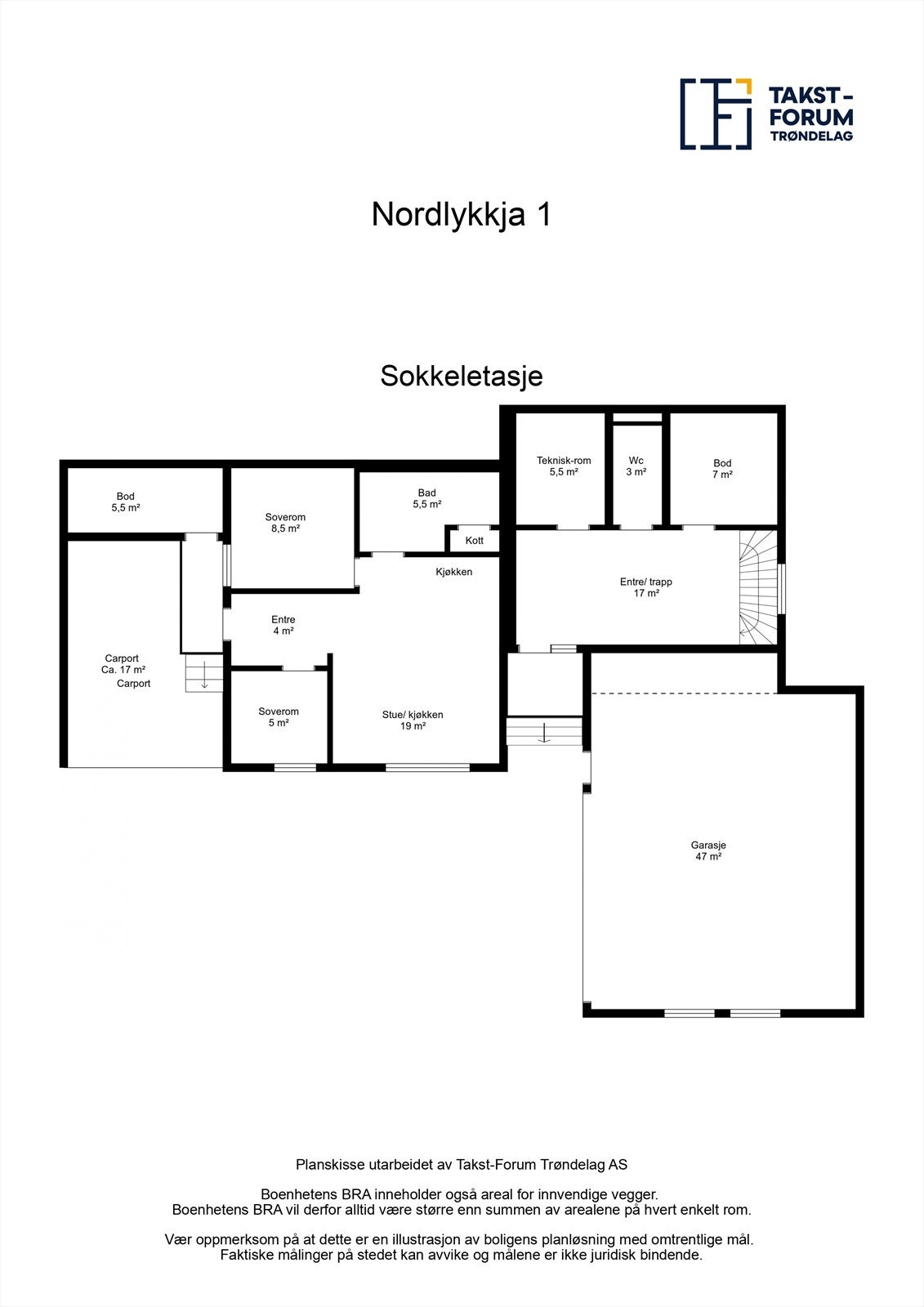 Plantegning sokkeletasjen. Galleribilde