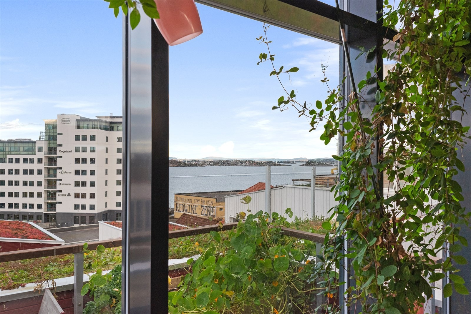 Utsikt fra hagestuen og takterrassen Galleribilde