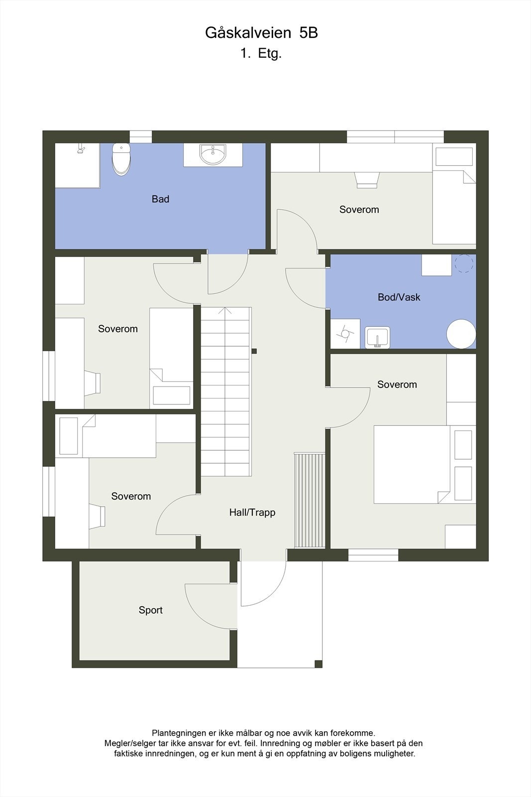 Planskisse 1. etasje. Galleribilde