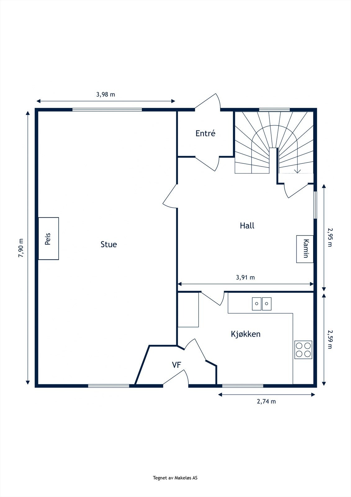 Plantegning 1.etasje. Galleribilde