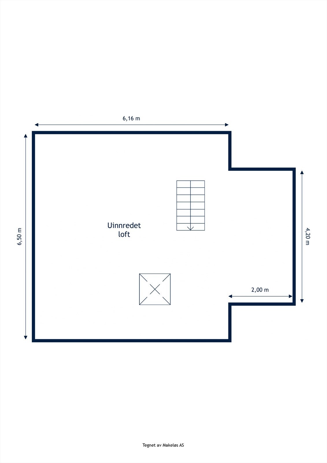 Plantegning loft. Galleribilde