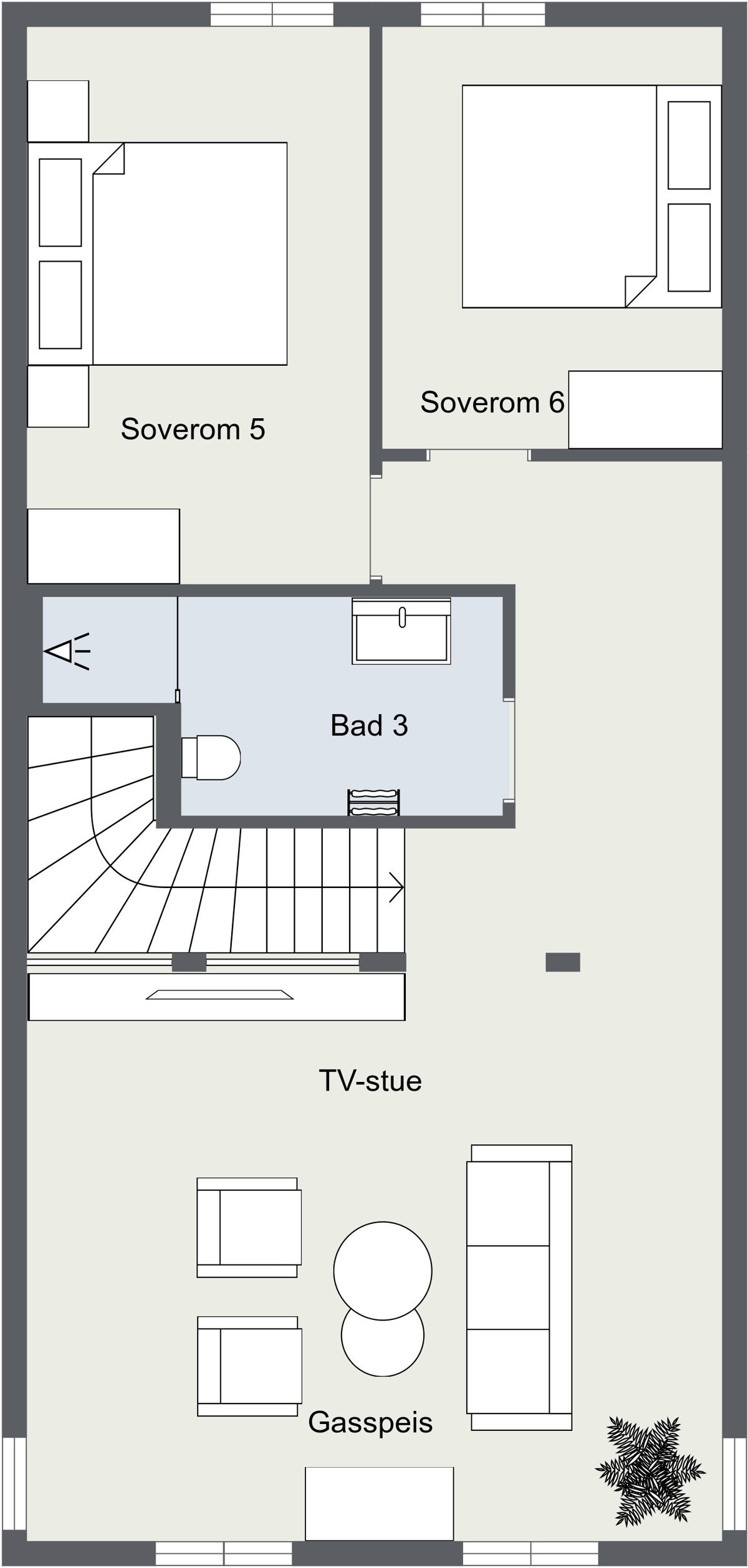 Plan 2 hovedhytte Galleribilde