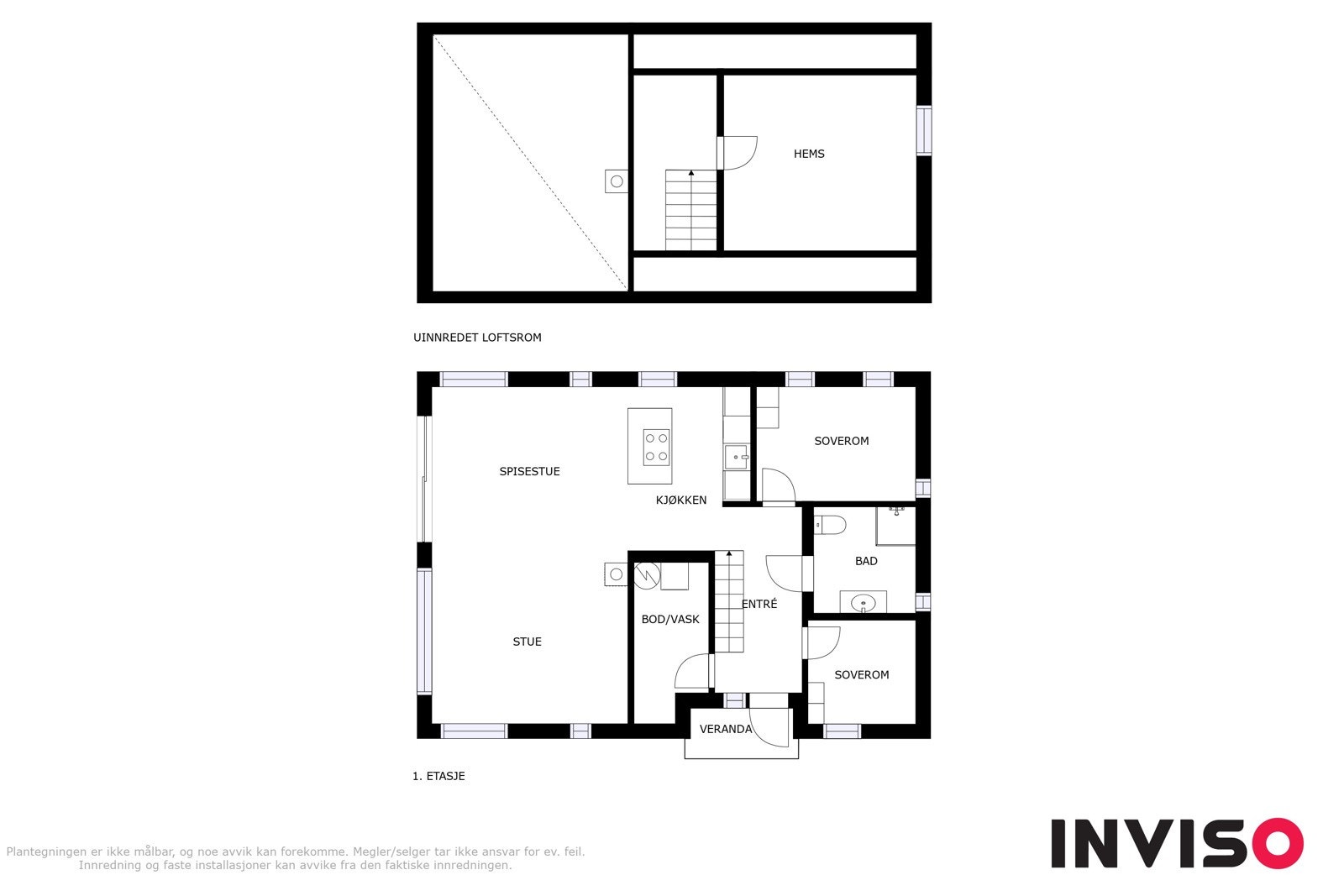 Plantegning - merk at dette er kun en illustrasjon der avvik kan forekomme. Galleribilde