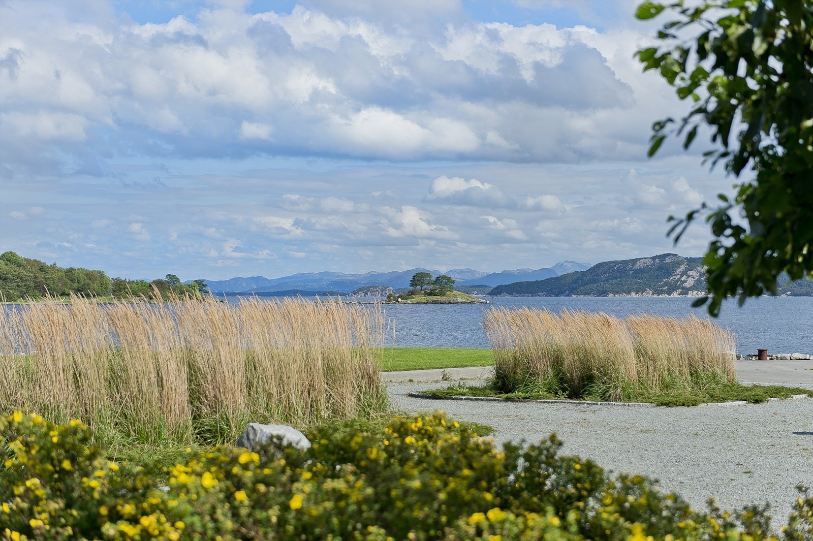 Det er kort vei til flotte turområder og strender langs Gandsfjorden Galleribilde
