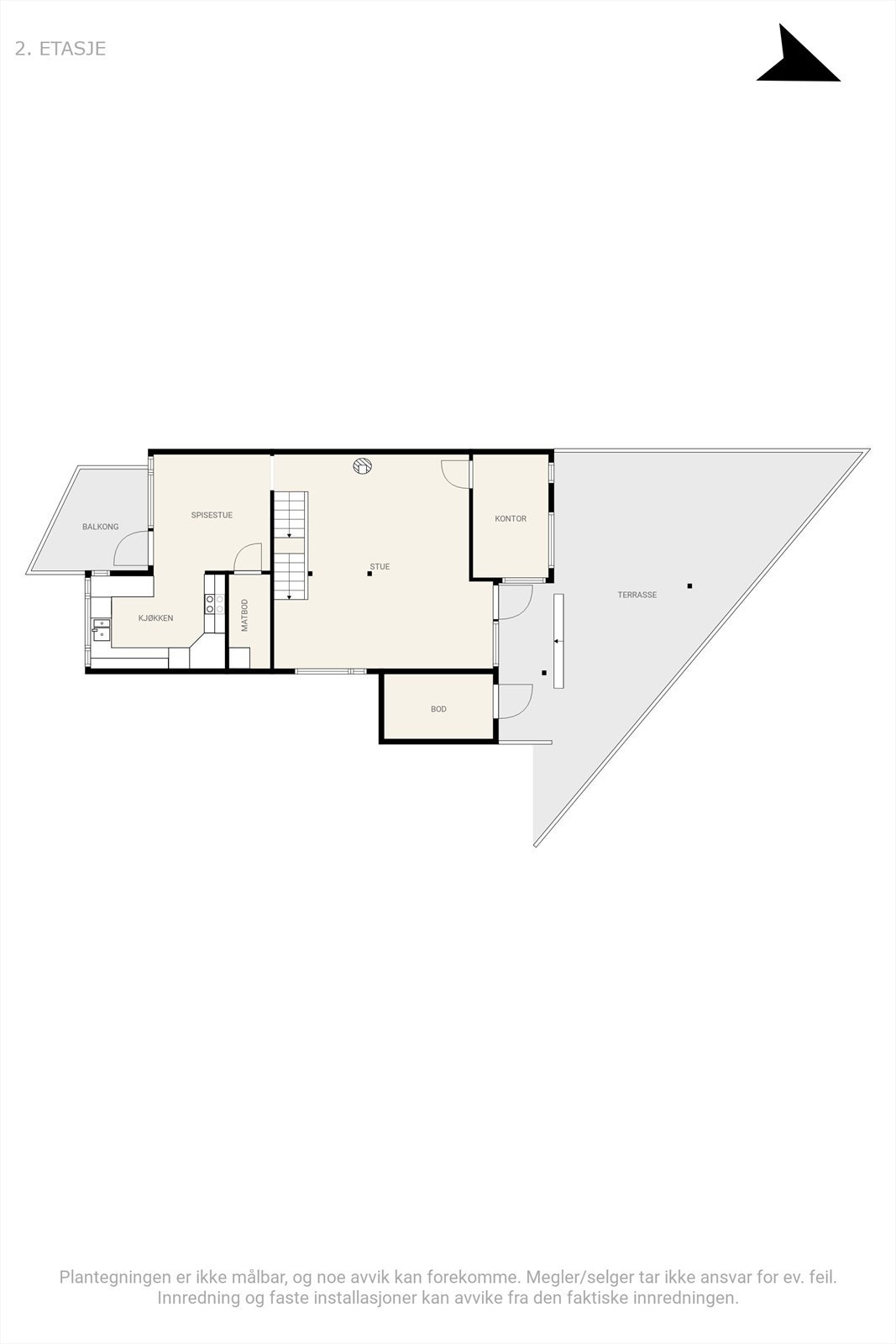 Plantegning for 2. etasje. Galleribilde