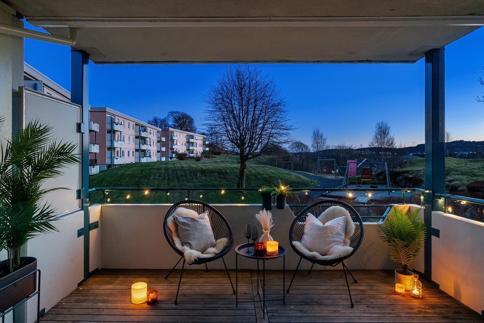 - Meget koselig stemning ved solnedgang - Galleribilde