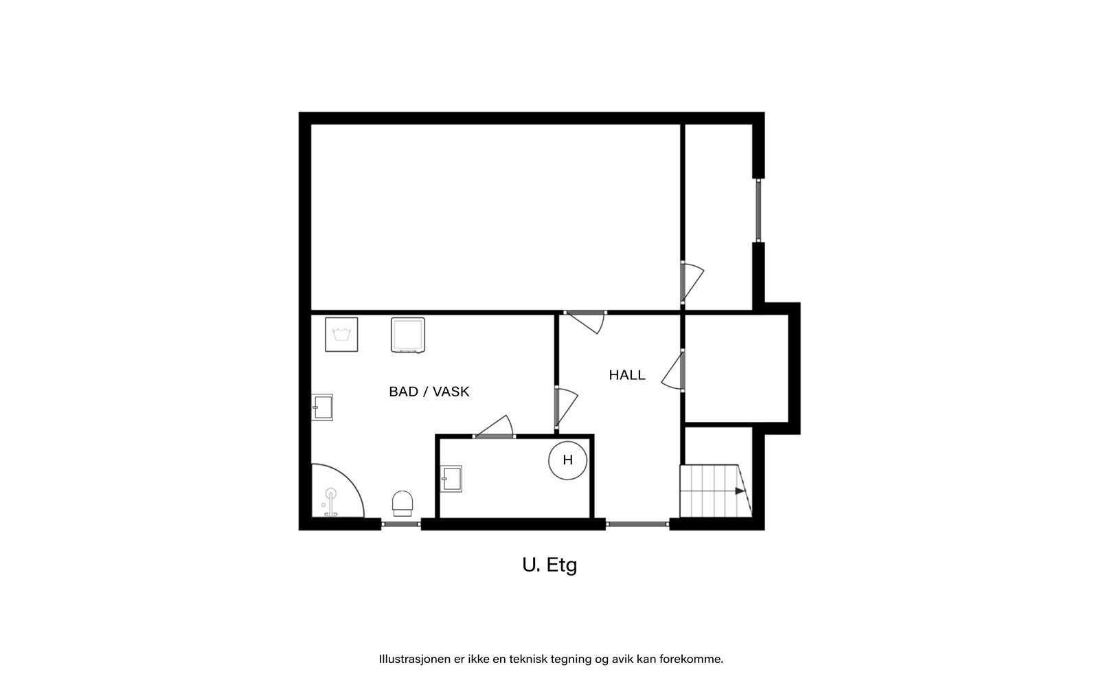 Plantegning U etasje. Galleribilde