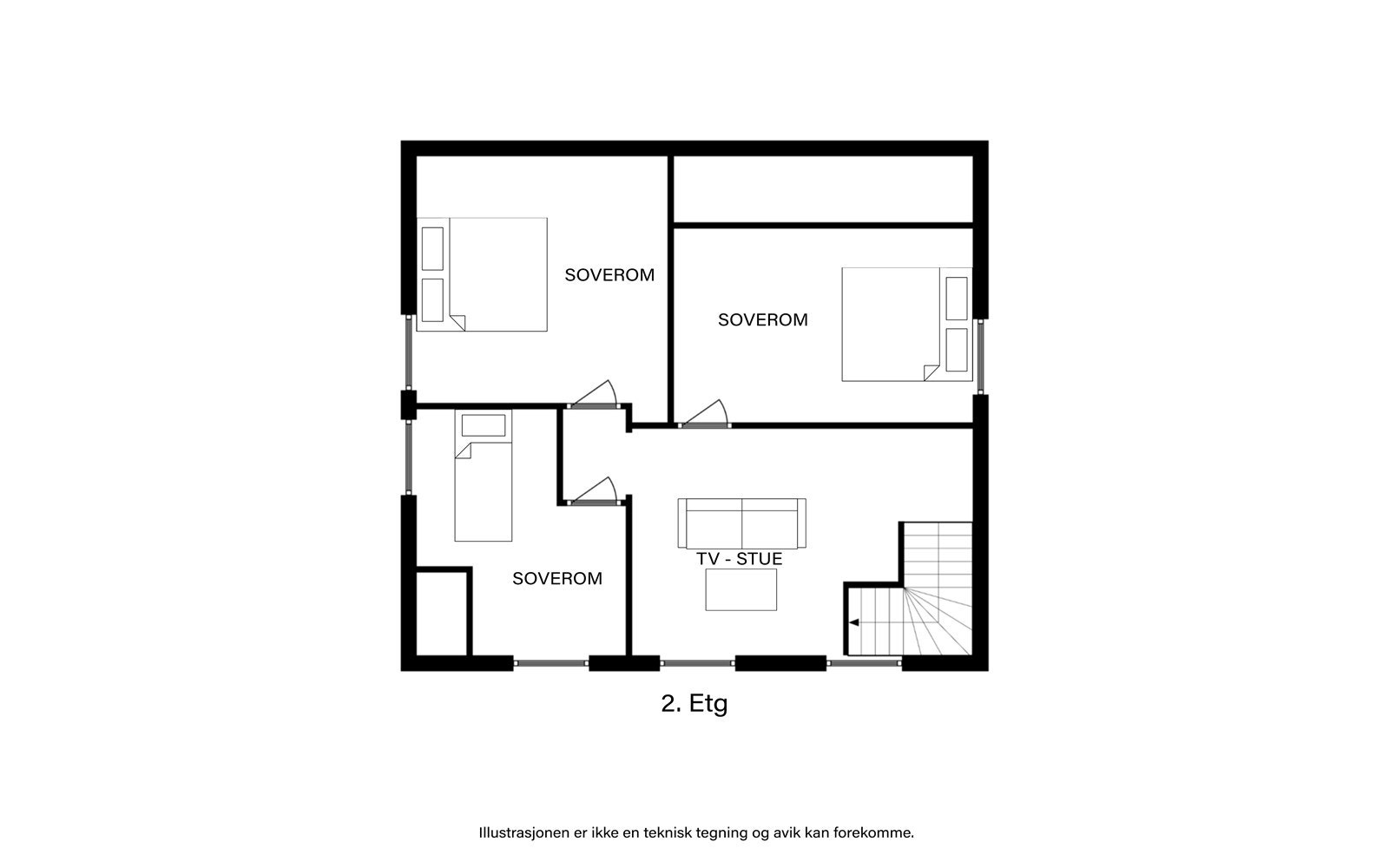 Plantegning 2 etasje. Galleribilde