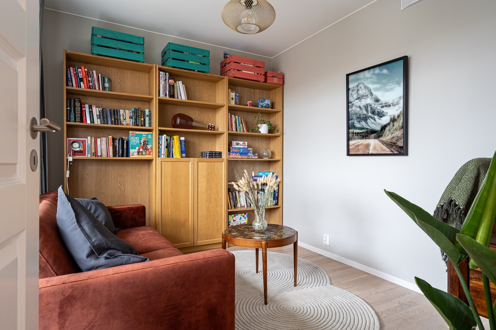 Noen av leilighetene i bygget med lik løsning, har implementert dette rommet i stuen. Alt etter behov og ønske. Galleribilde