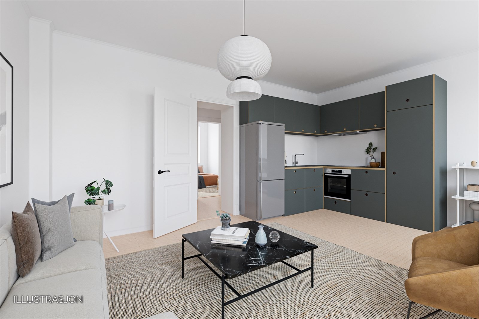 Slik kan leiligheten bli ved oppussing Galleribilde