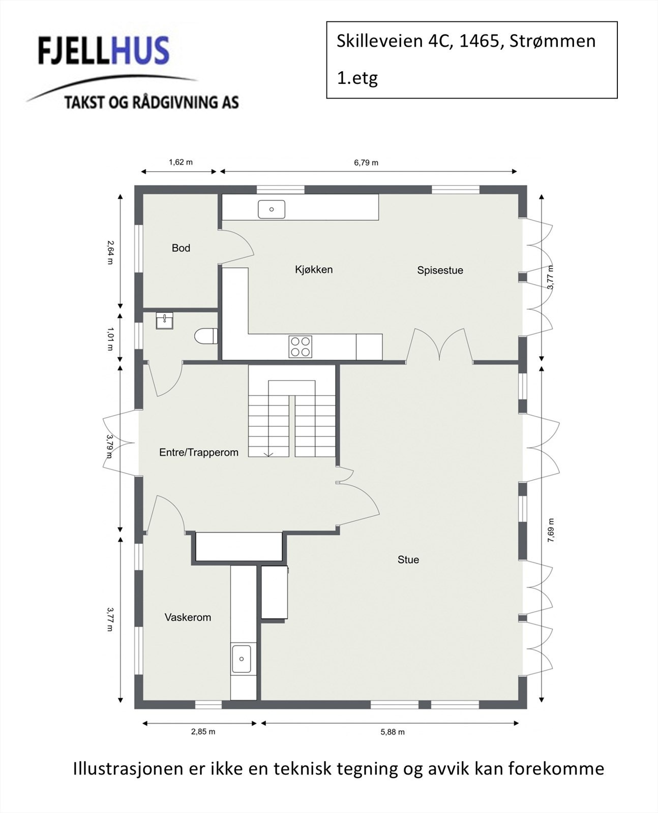 Plantegning 1.etasje Galleribilde