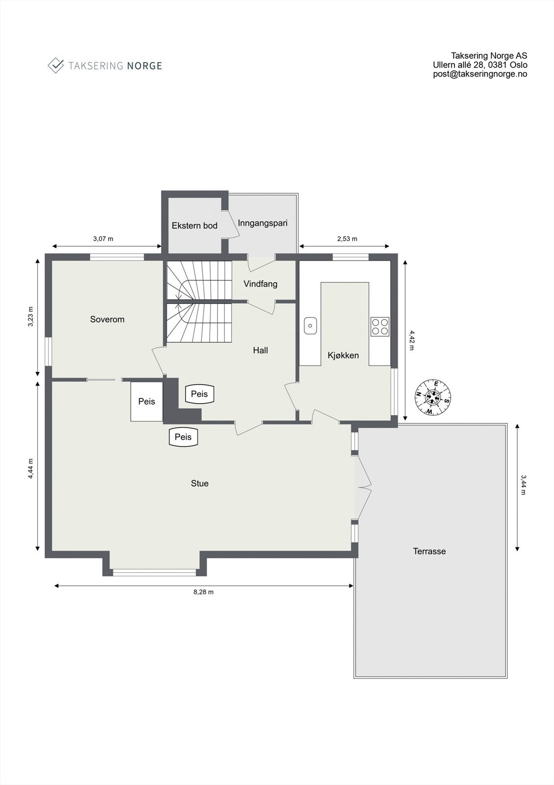 Plantegning 1. etasje Galleribilde