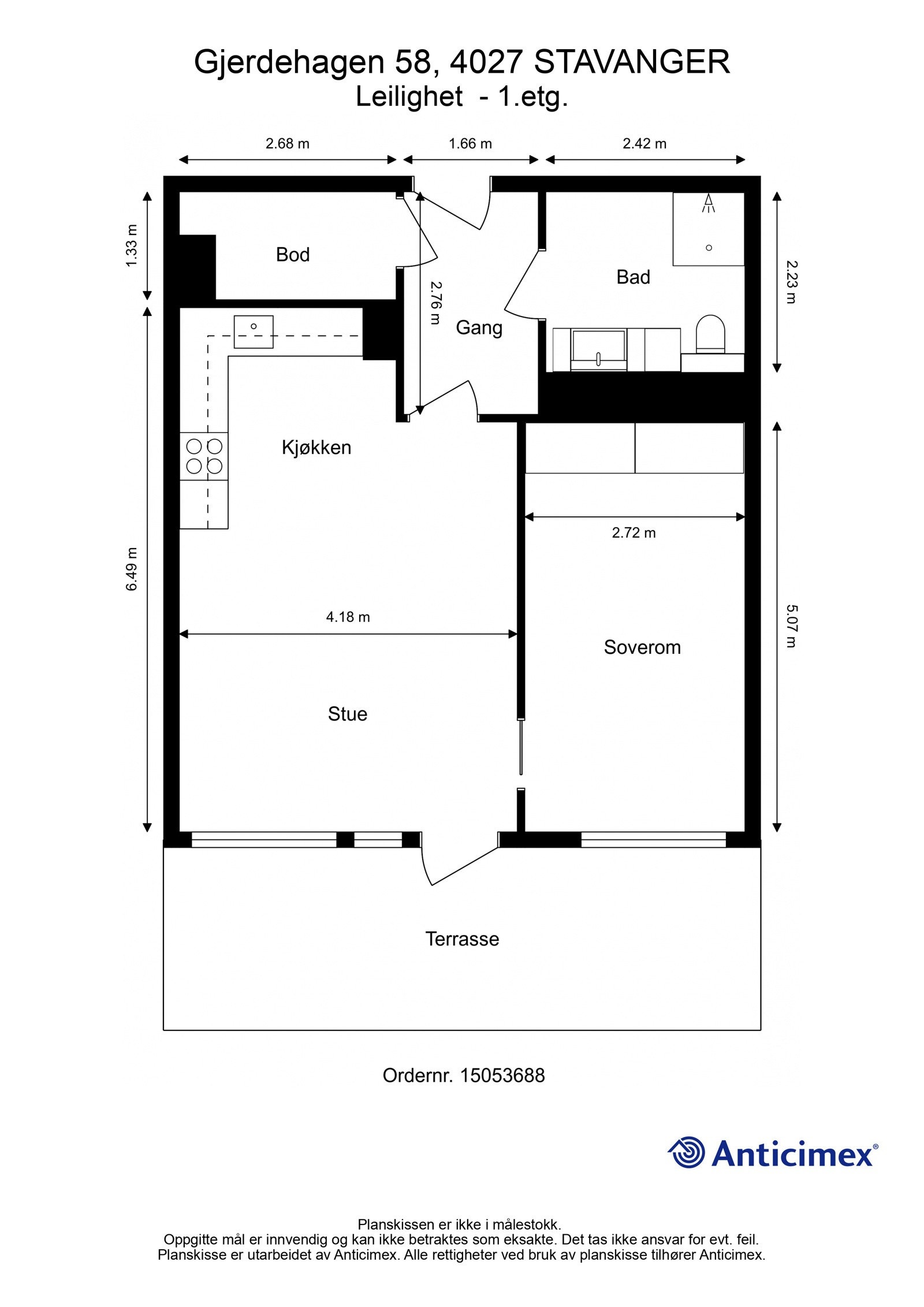 Plantegning | Gjerdehagen 58 Galleribilde