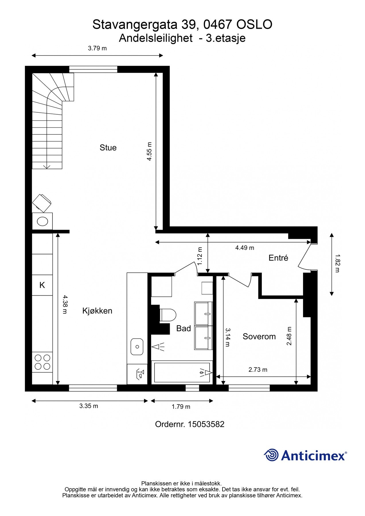 Plantegning 3. etasje. Galleribilde