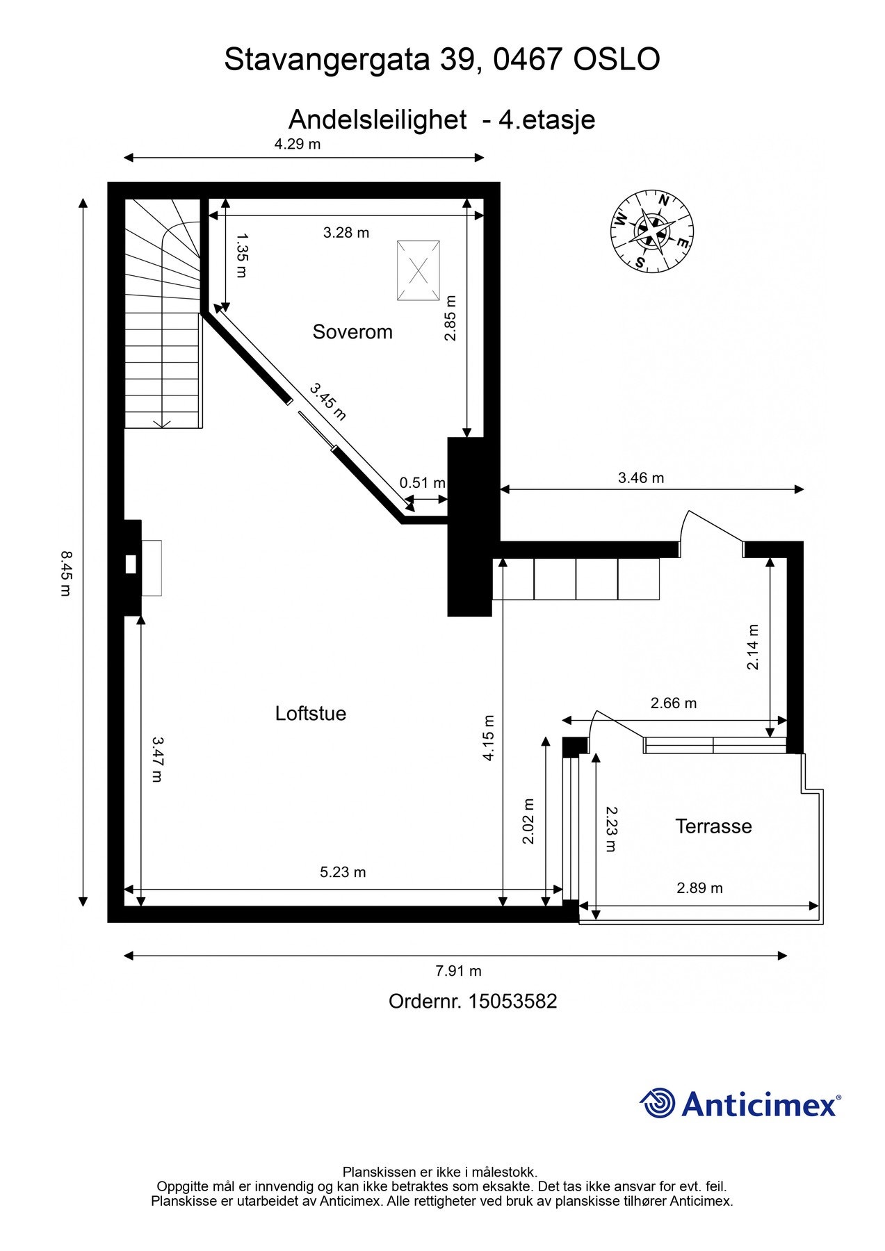 Plantegning loftsetasje. Galleribilde