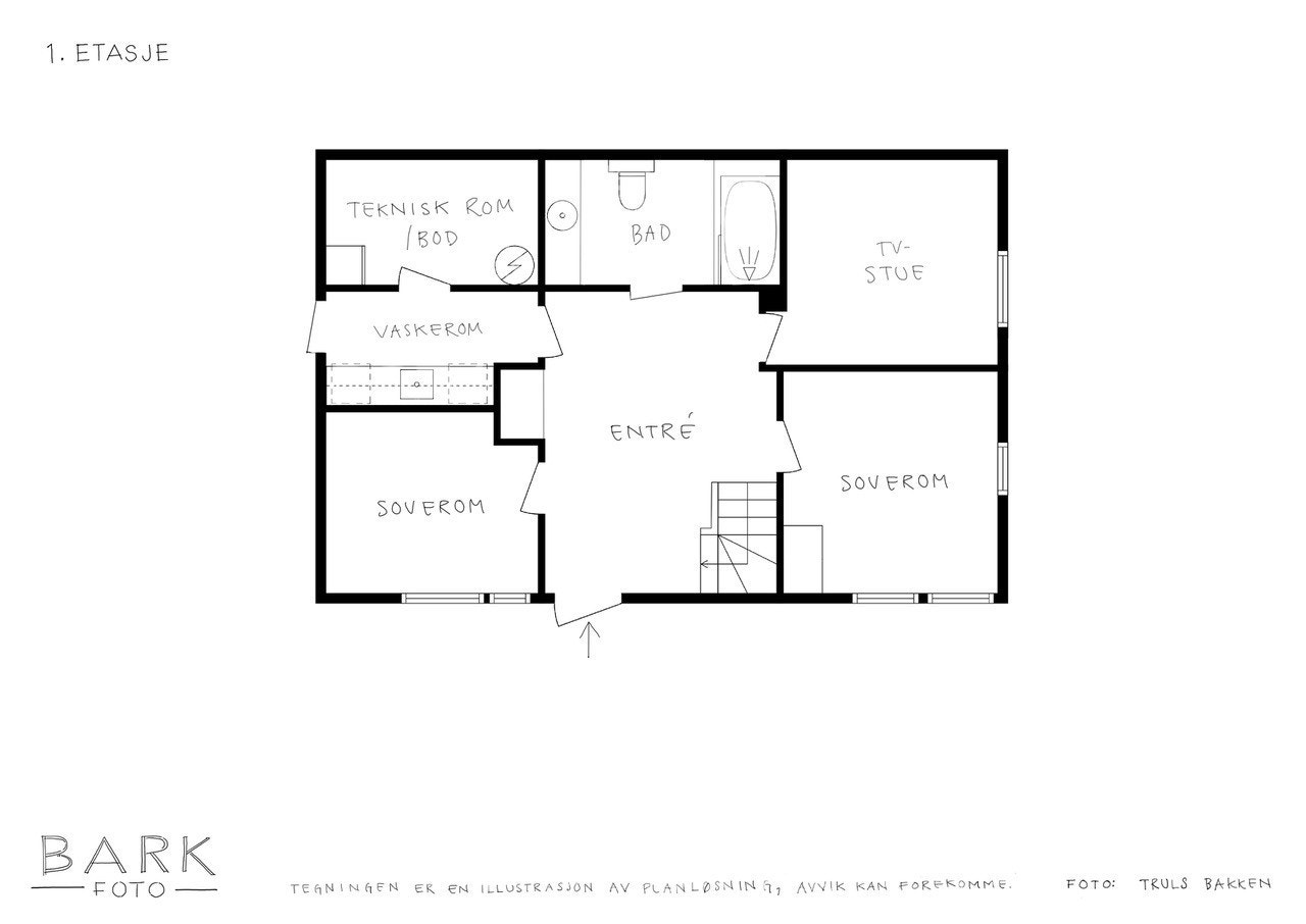 Planskisse 1. etasje Galleribilde