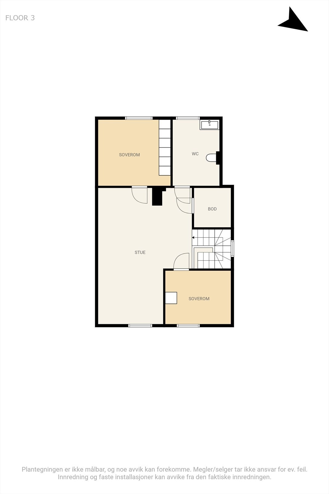 Plantegning plan 3 Galleribilde