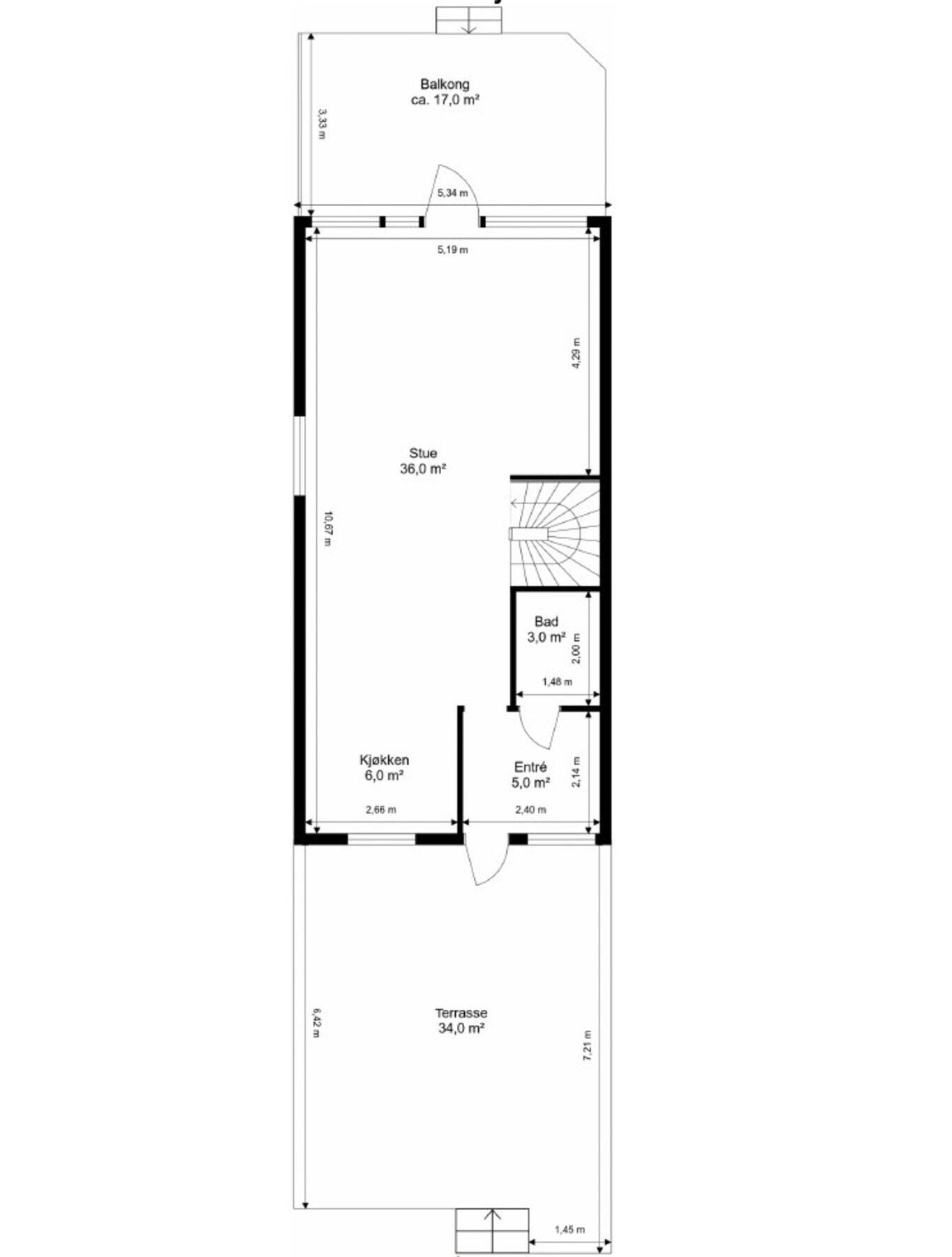 Planskisse 1. etasje. Galleribilde