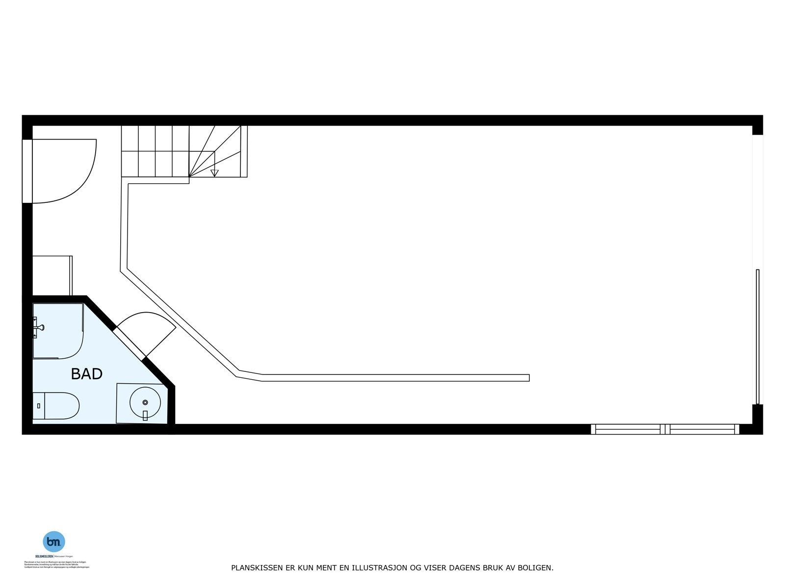 Plantegning 1 etg Galleribilde