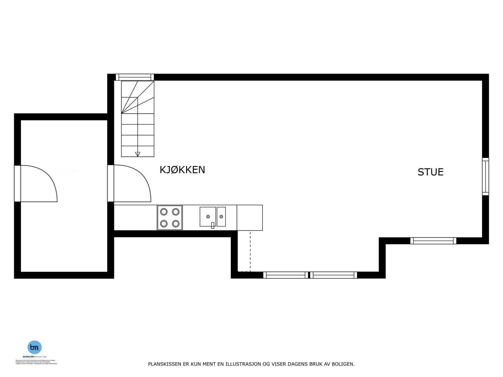 Plantegning loft Galleribilde