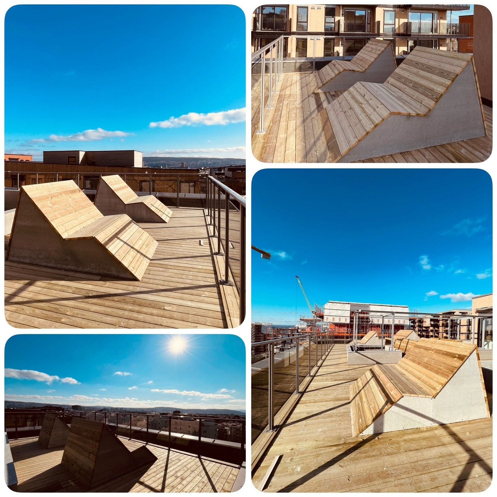 Det blir også tilgang til en stor, felles takterrasse hvor det er strålende solforhold og en helt rå utsikt Galleribilde