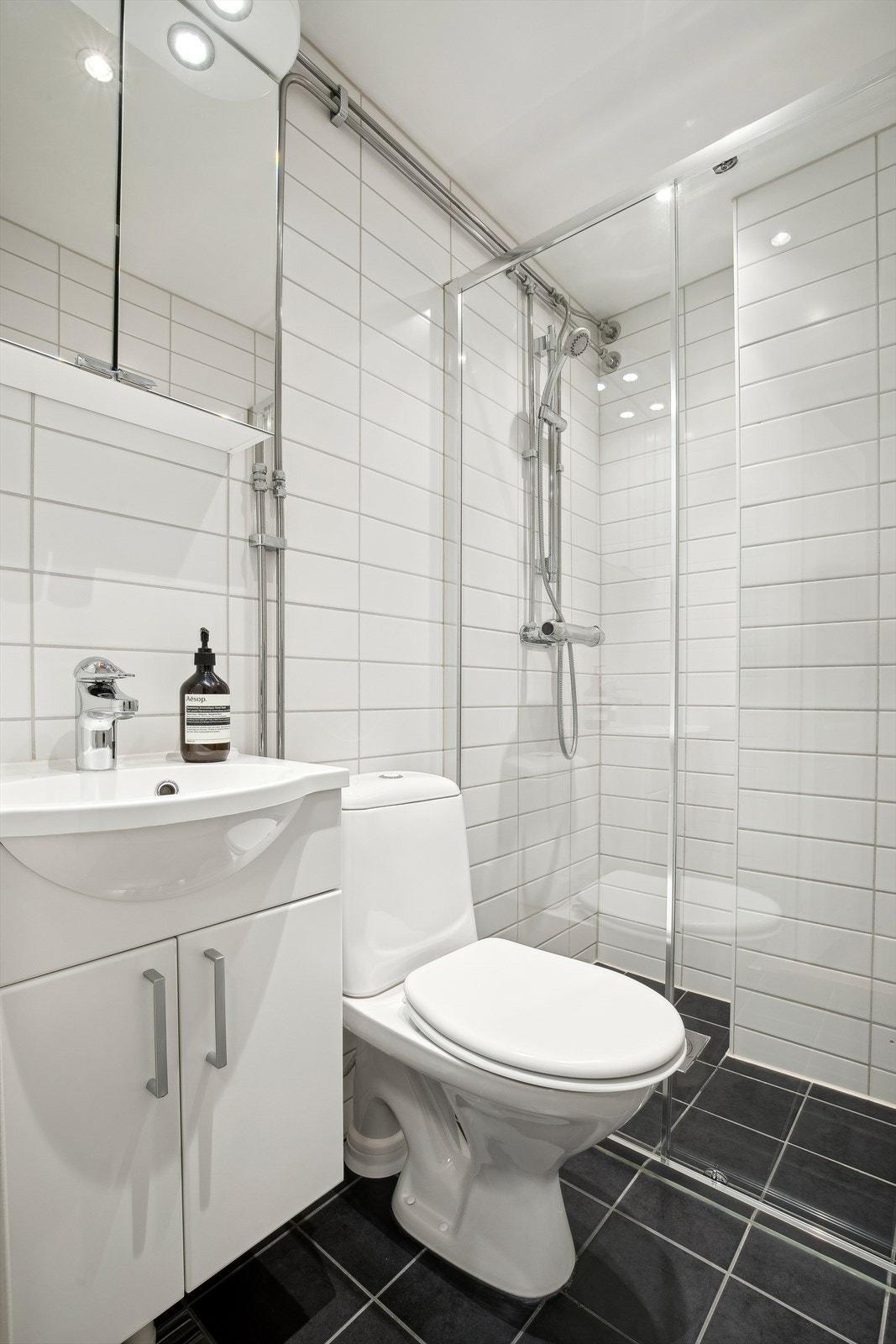 Hefliset baderom med rør oppgradert i 2012 Galleribilde