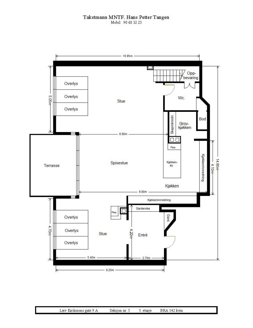 Plantegning: 5. etasje Galleribilde