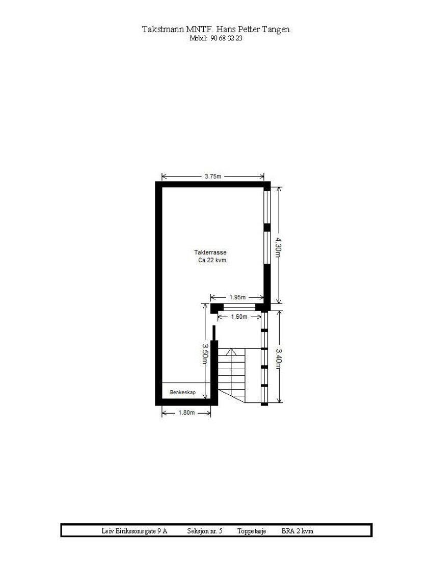 Plantegning: Toppetasje Galleribilde