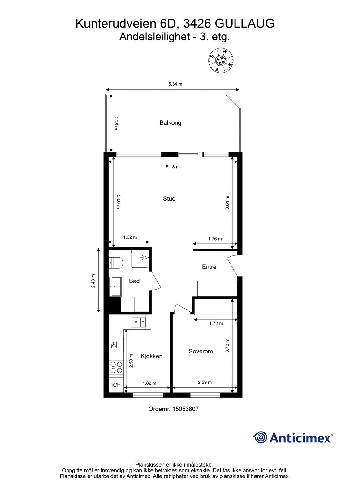 Plantegning 3. etasje Galleribilde