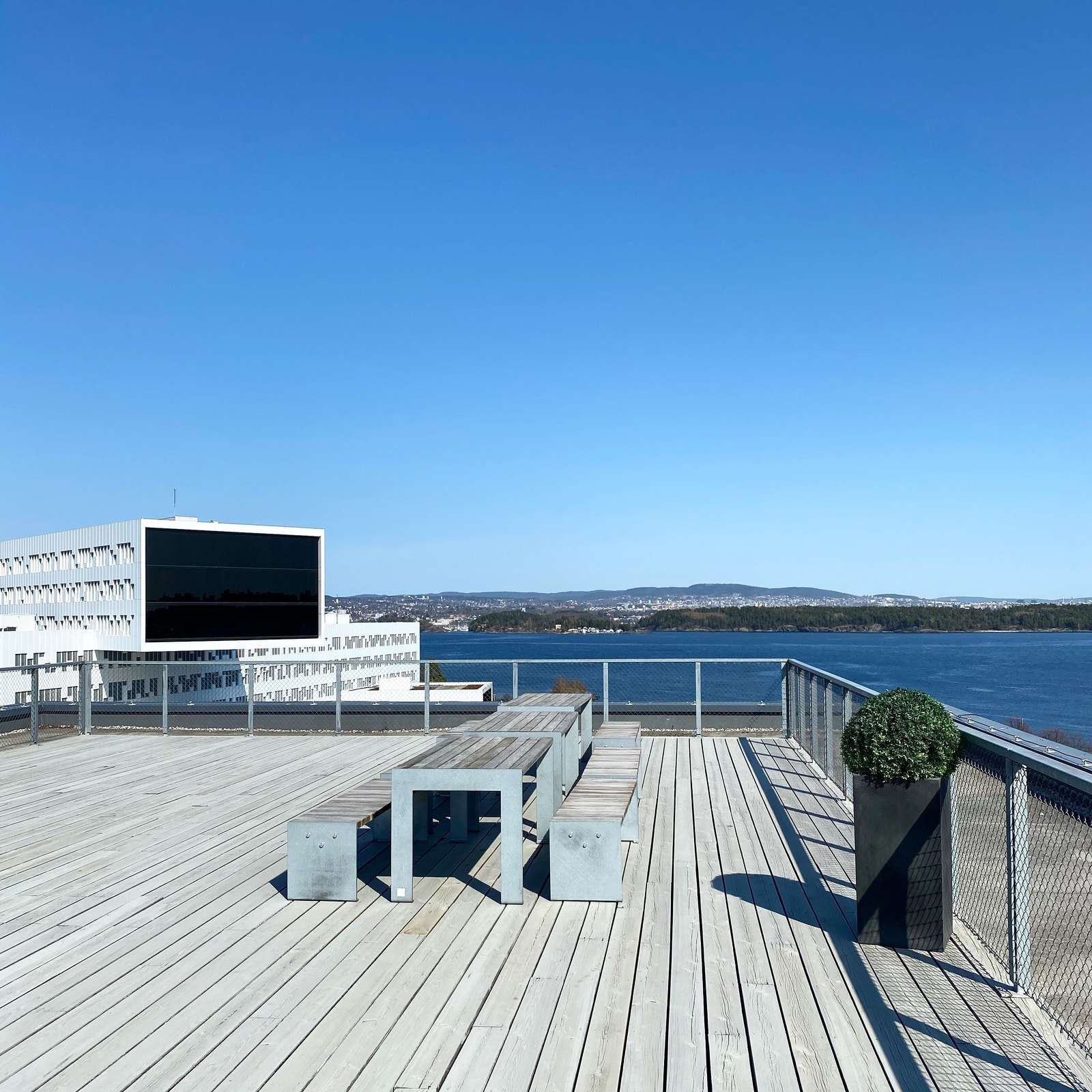 Fantastisk takterrasse med flott utsikt over Oslofjorden. Galleribilde