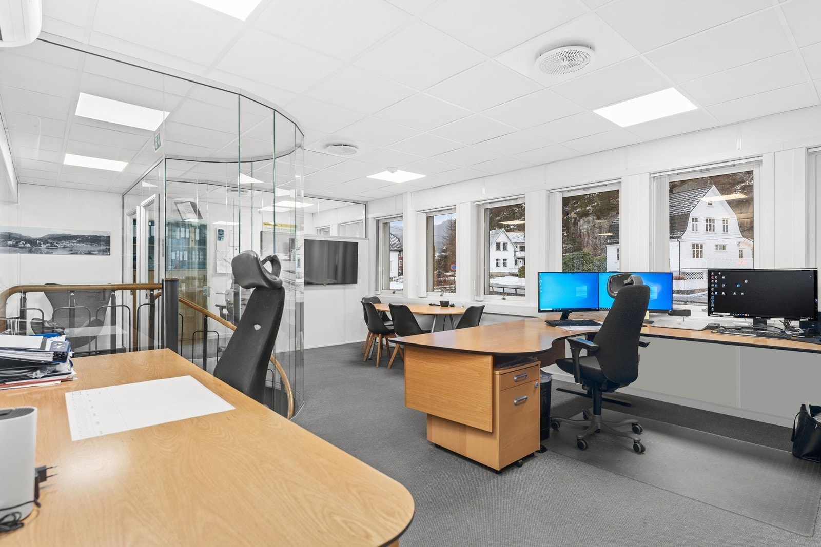 4 kontorer med ulik størrelse. Galleribilde