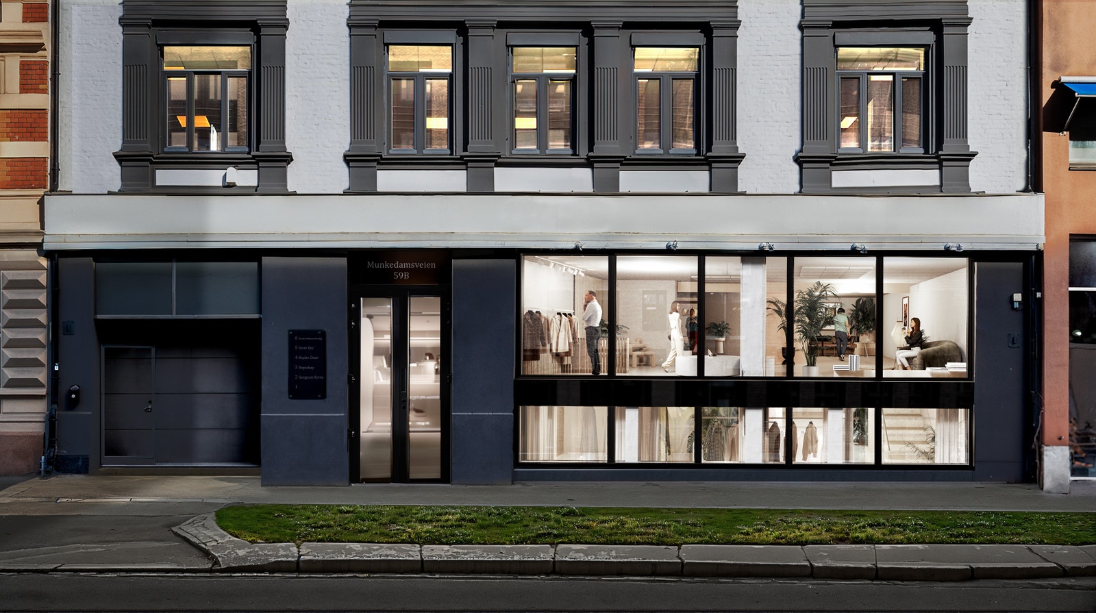 Illustrasjon fasade Galleribilde