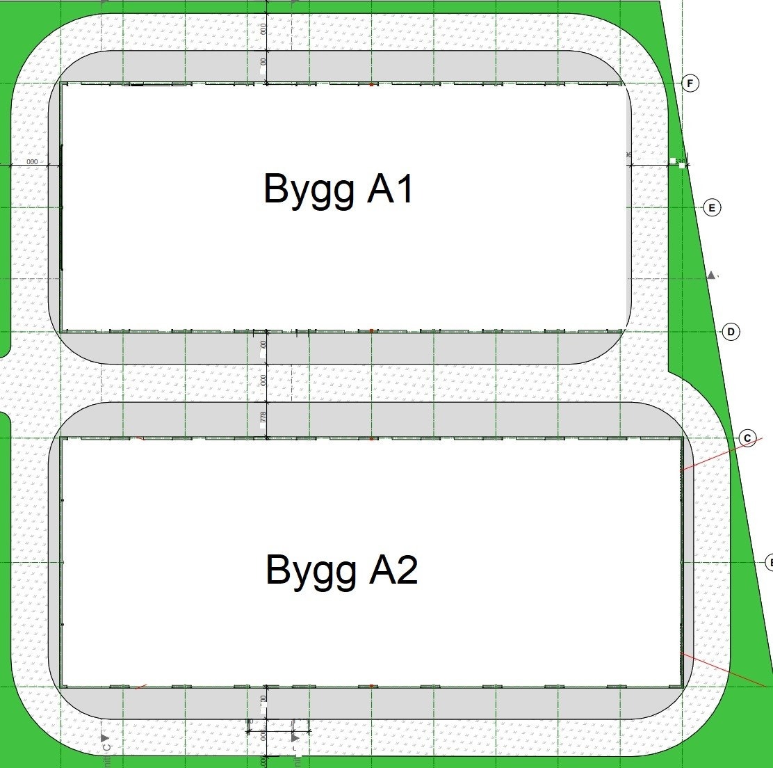 Utomhus bygg A1 og A2 Galleribilde