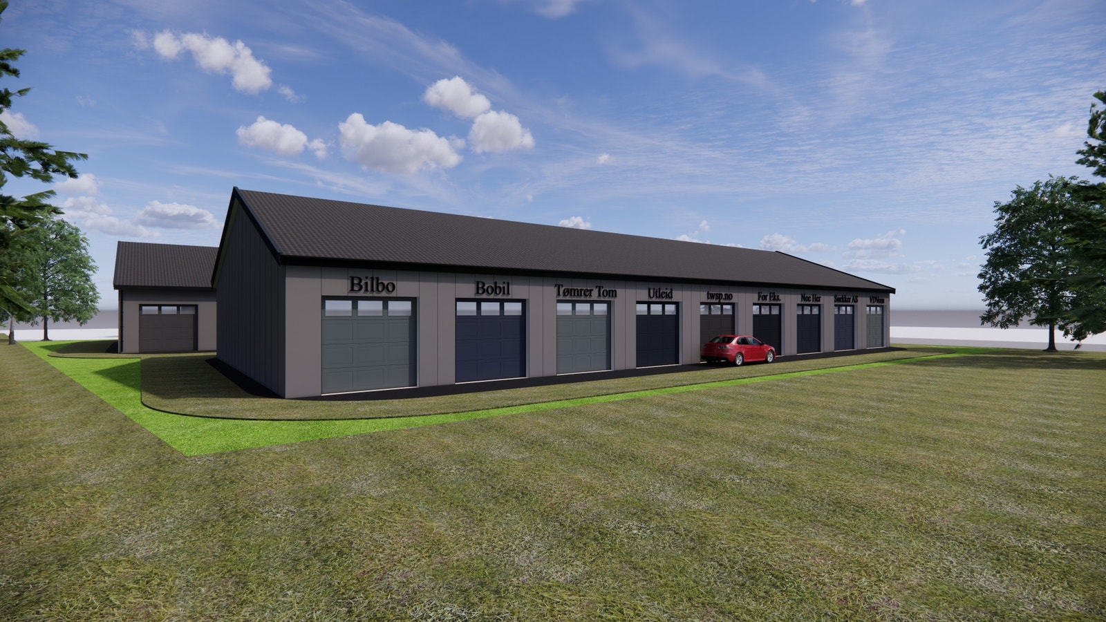 Illustrasjons bilder: Fasade Nord bakside Galleribilde