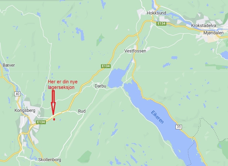 Plassering VDVeen Lagerseksjoner Kongsberg Galleribilde